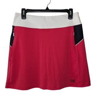 ⛳ Cutter & Buck Maia Golf Skort - Size Large - EUC - Hot Pink, Black and White ⛳